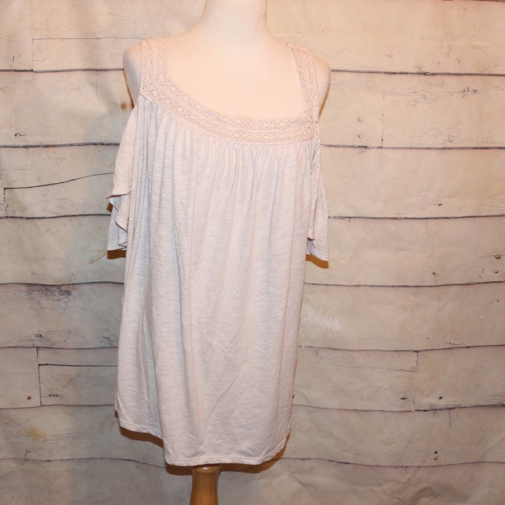 Plus Size 2x Open Cold Shouder Shirt Top